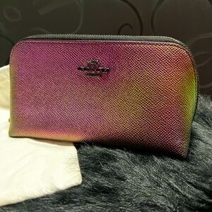 COACH accessory/makeup bag. Oil slick collection.